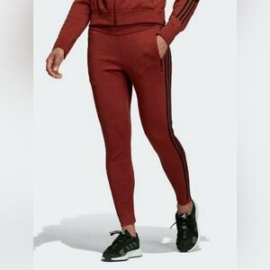 ADIDAS Striker Knit Pants Tapered Leg Noble Maroon